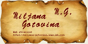 Miljana Gotovina vizit kartica